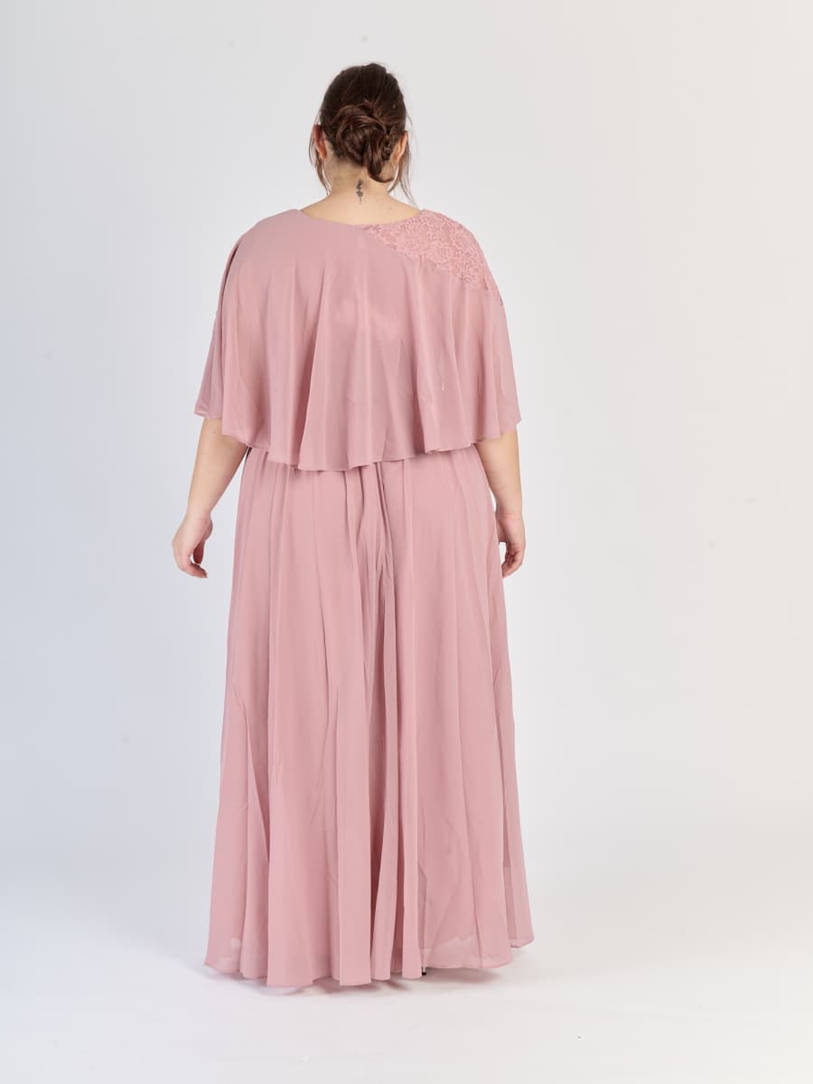 Abito formale plus size Rosa Antico
