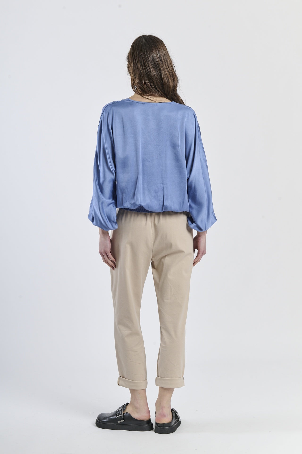 Cardigan jeans avvolgente stile casual