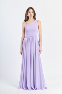 Abito lungo in tulle asimmetrico Luna