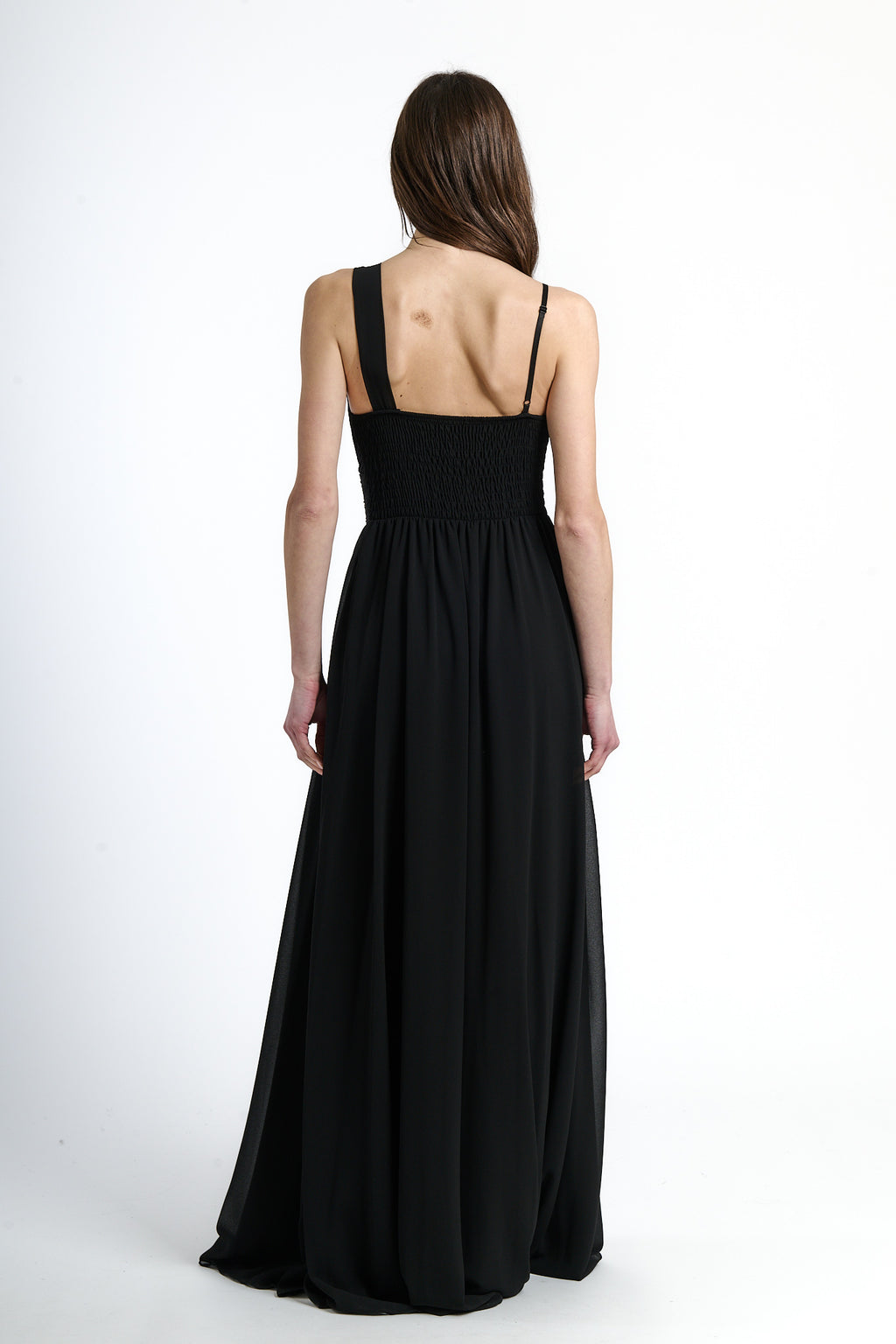 Abito lungo in tulle asimmetrico Luna（副本）