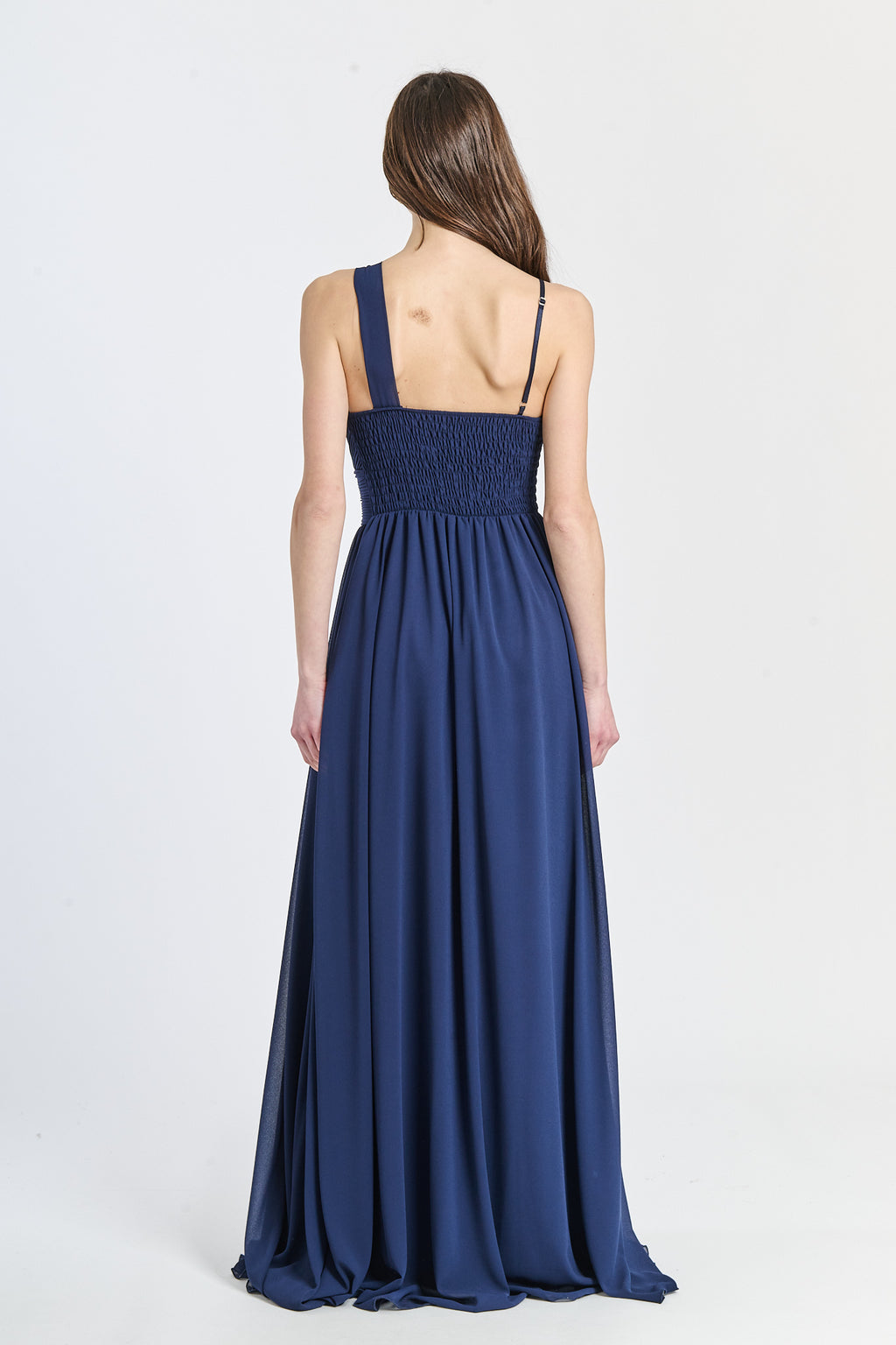 Abito lungo in tulle asimmetrico Luna（副本）