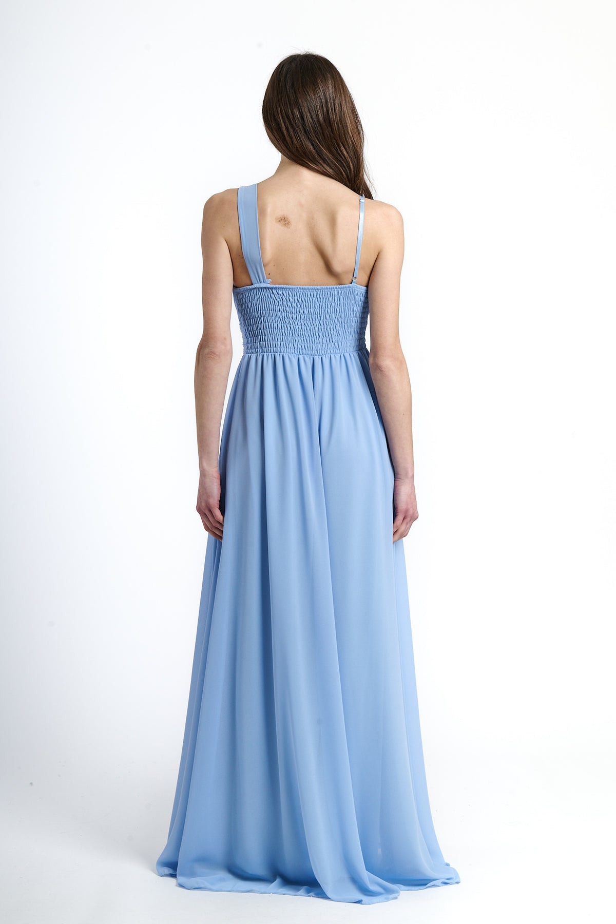 Abito lungo in tulle asimmetrico Luna（副本）