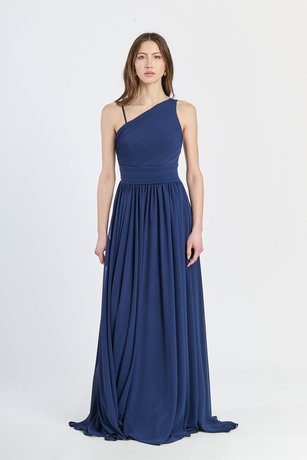Abito lungo in tulle asimmetrico Luna（副本）