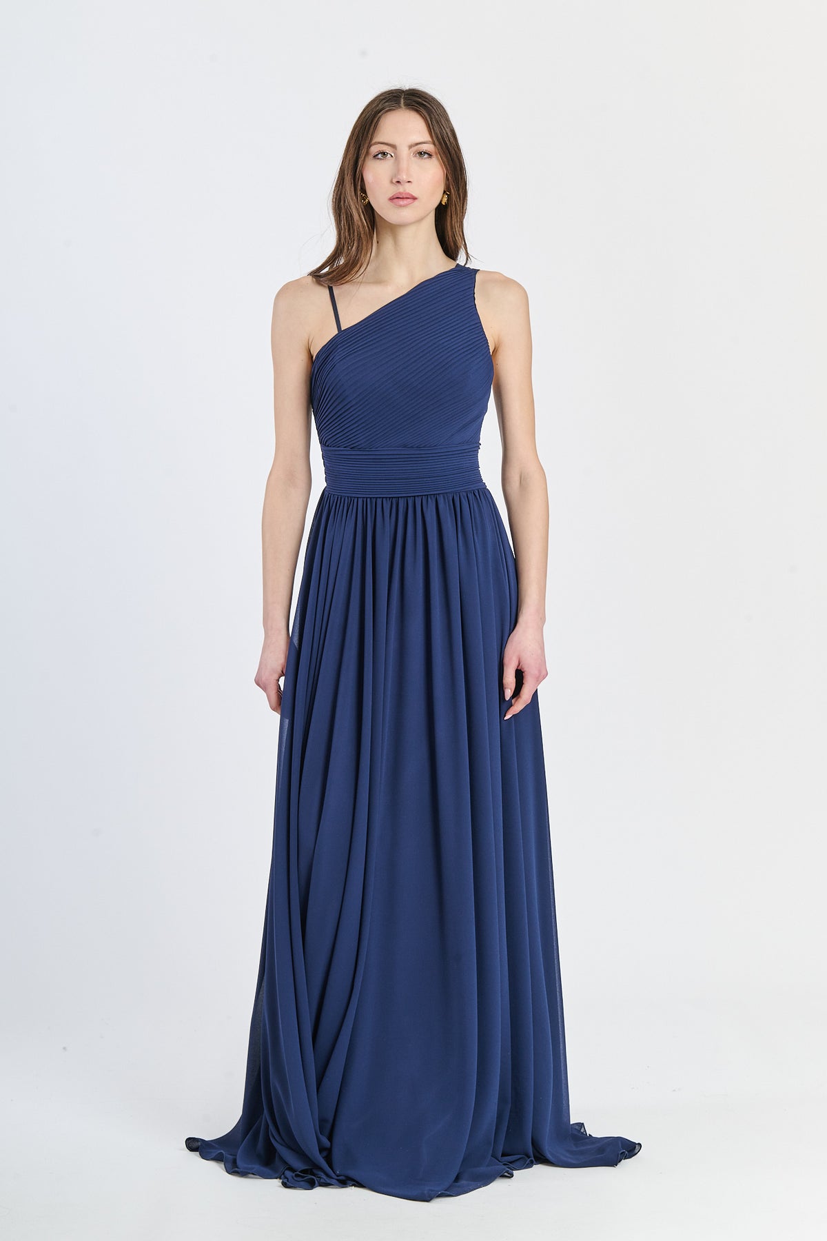Abito lungo in tulle asimmetrico Luna（副本）