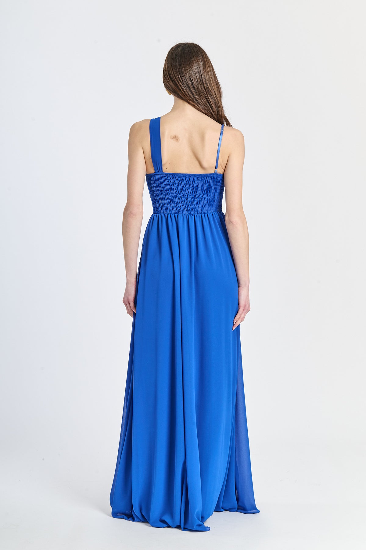 Abito lungo in tulle asimmetrico Luna（副本）