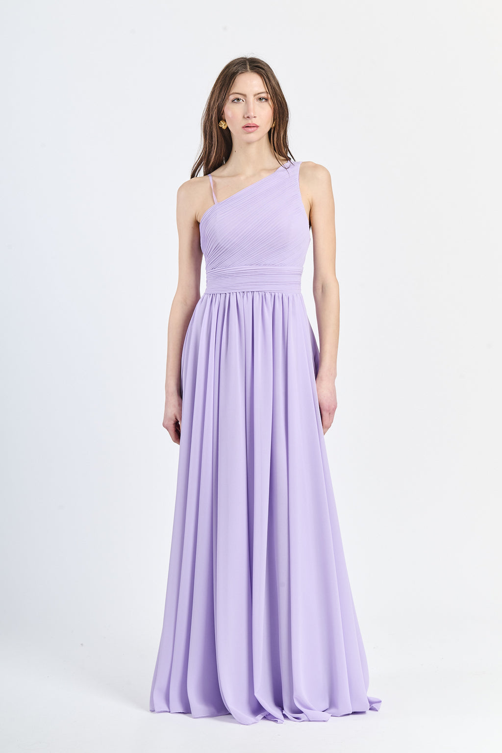 Abito lungo in tulle asimmetrico Luna（副本）