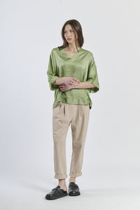 Tunica verde per uno stile naturale