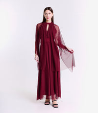 Abito lungo in tulle cut out Lucrezia