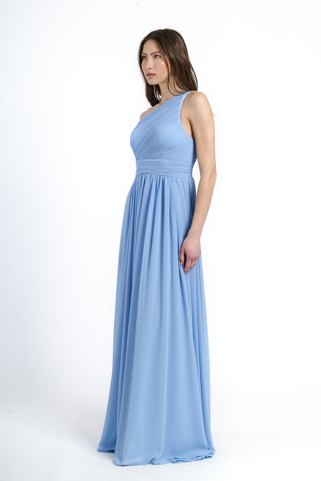 Abito lungo in tulle asimmetrico Luna（副本）