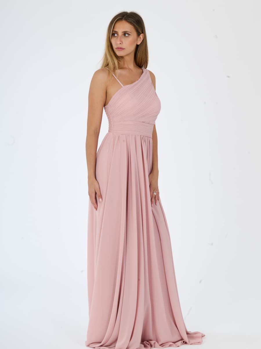 Abito lungo in tulle asimmetrico Luna（副本）