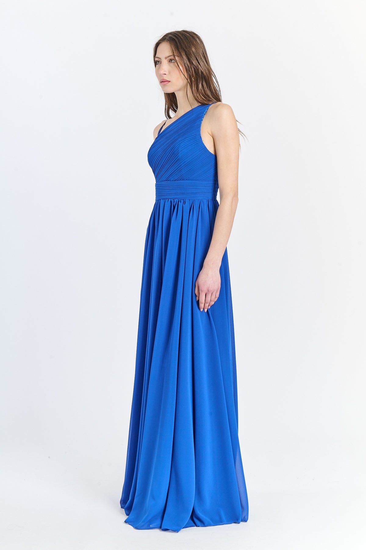 Abito lungo in tulle asimmetrico Luna（副本）