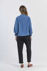 Top jeans concollo asimmetrico e stile casual - chic