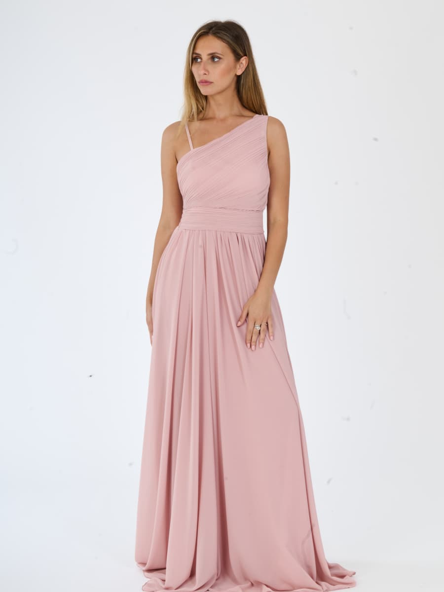 Abito lungo in tulle asimmetrico Luna（副本）