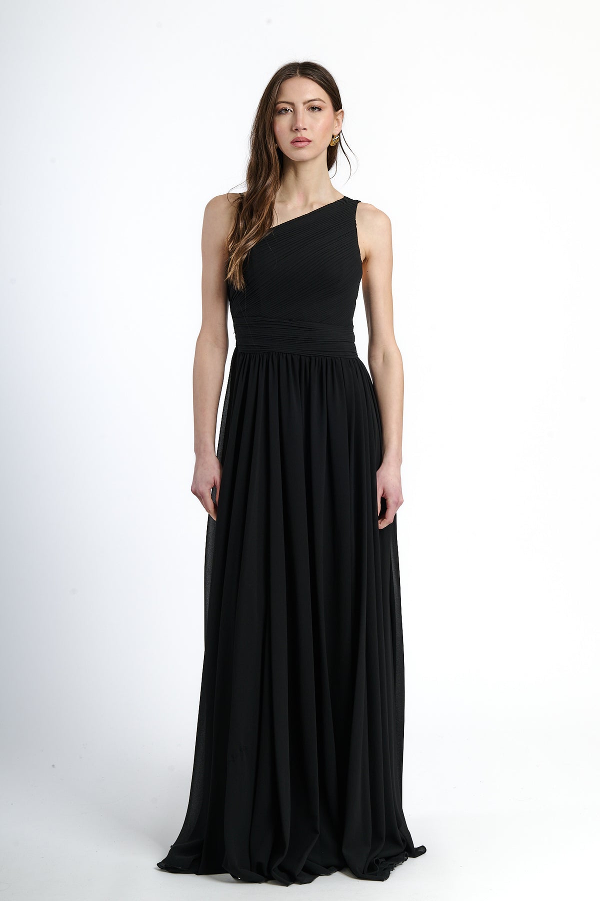 Abito lungo in tulle asimmetrico Luna（副本）