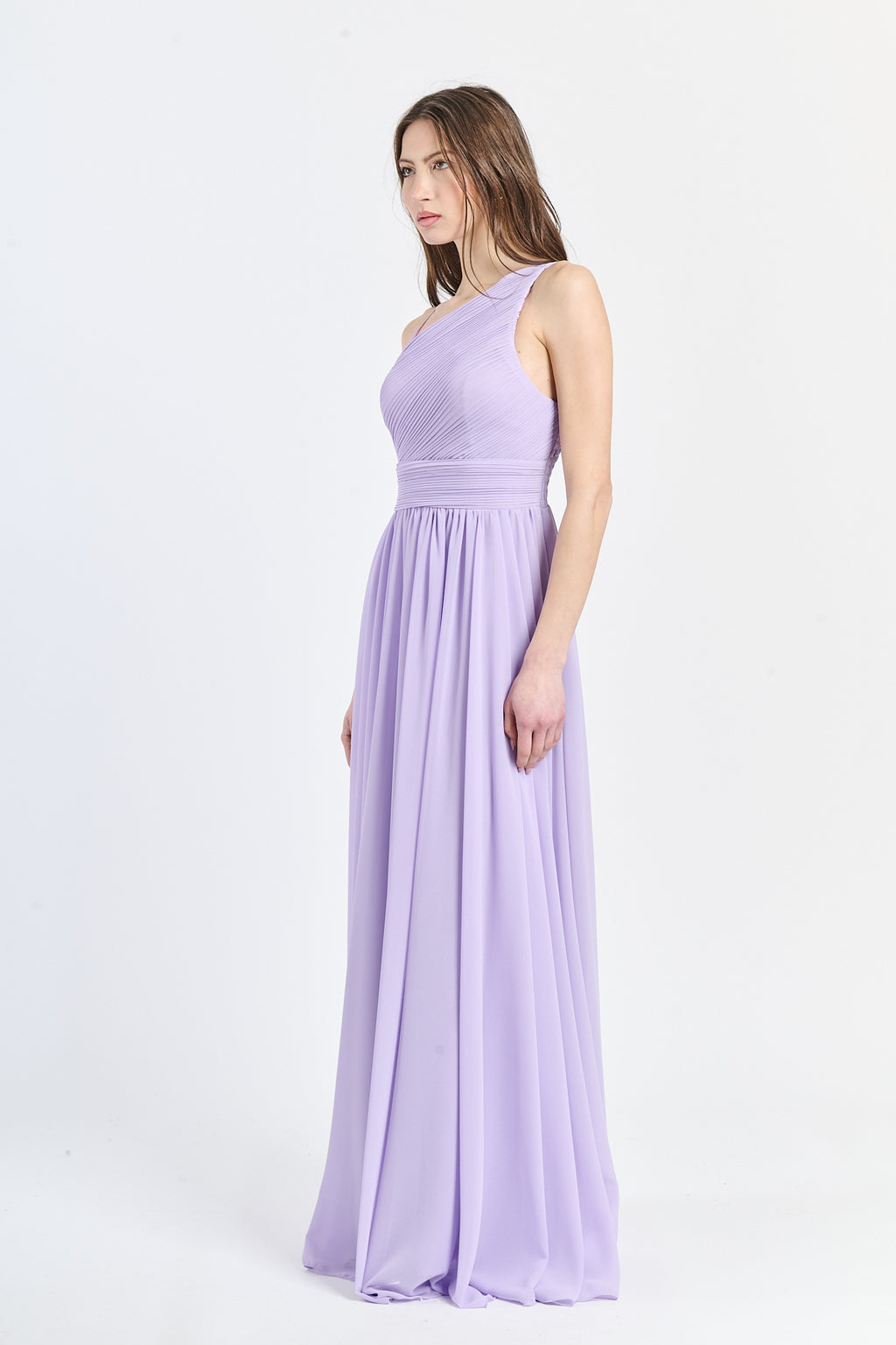 Abito lungo in tulle asimmetrico Luna（副本）