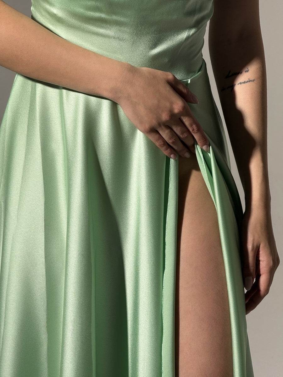 Maria elegant long dress with side slit