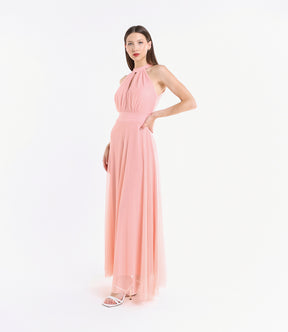 Abito lungo in tulle cut out Lucrezia