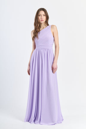Long asymmetrical tulle dress Luna