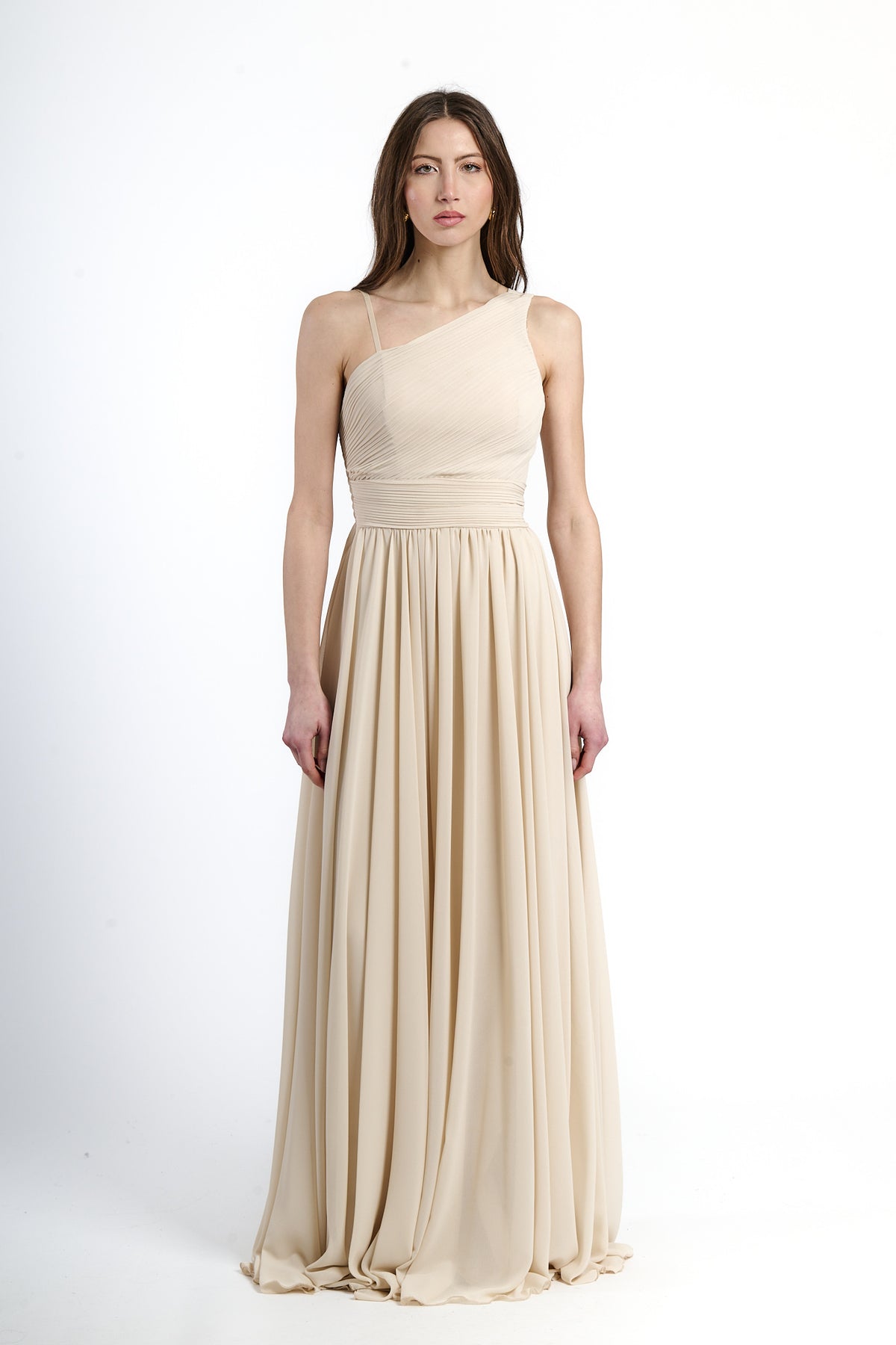 Abito lungo in tulle asimmetrico Luna（副本）