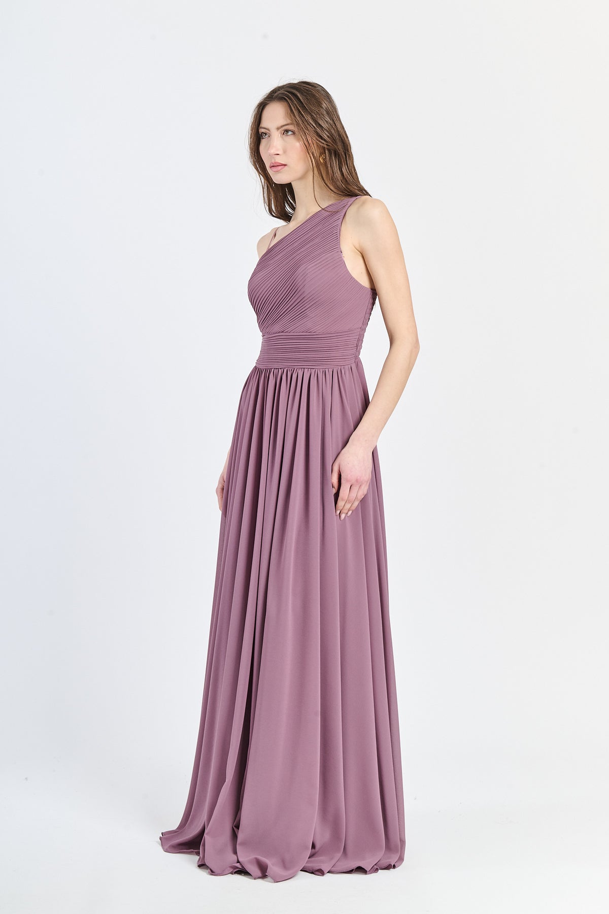 Abito lungo in tulle asimmetrico Luna（副本）