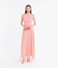Abito lungo in tulle cut out Lucrezia
