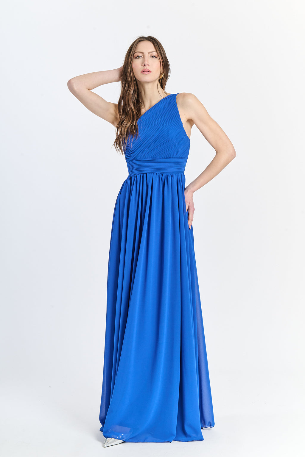 Abito lungo in tulle asimmetrico Luna（副本）