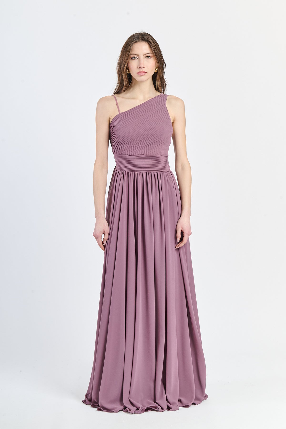 Abito lungo in tulle asimmetrico Luna（副本）