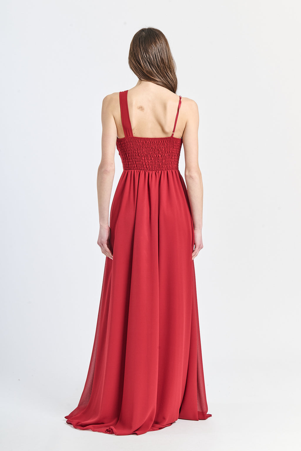 Abito lungo in tulle asimmetrico Luna（副本）