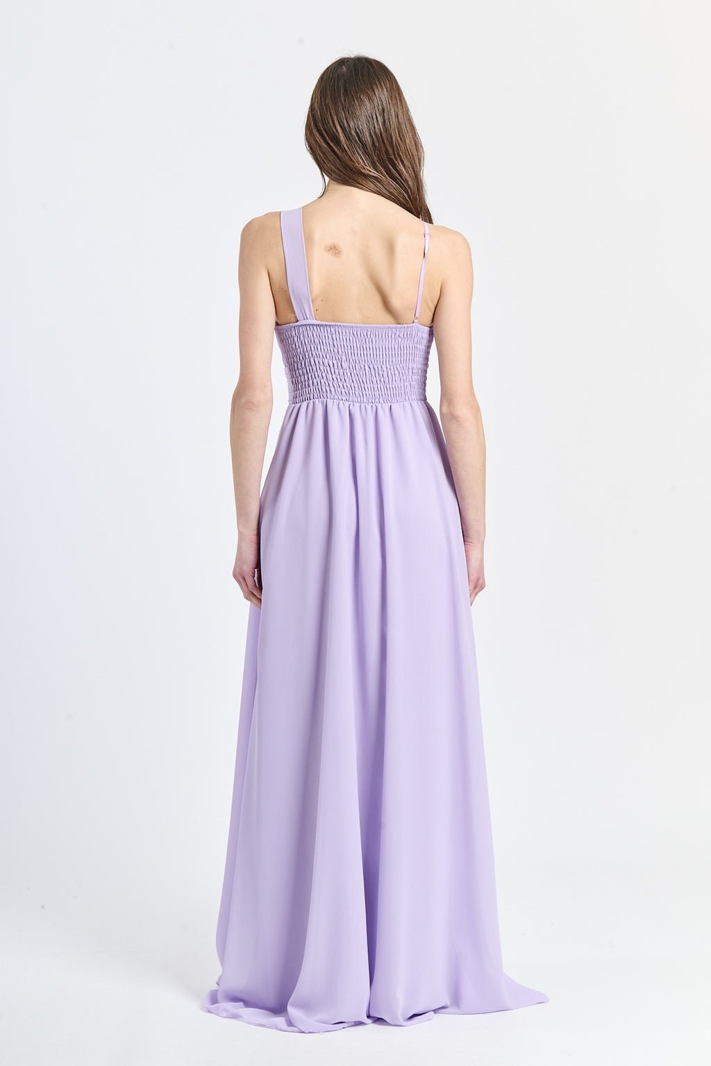 Abito lungo in tulle asimmetrico Luna（副本）