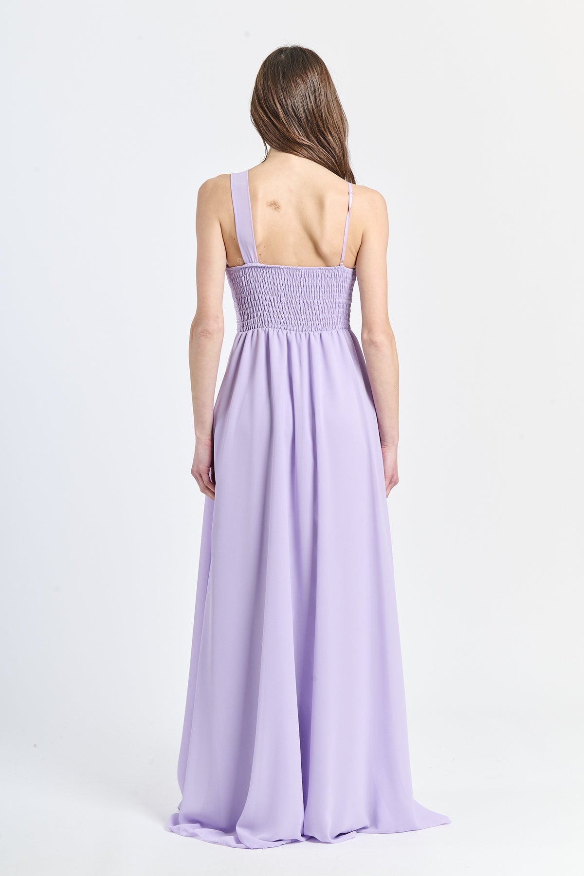 Abito lungo in tulle asimmetrico Luna（副本）