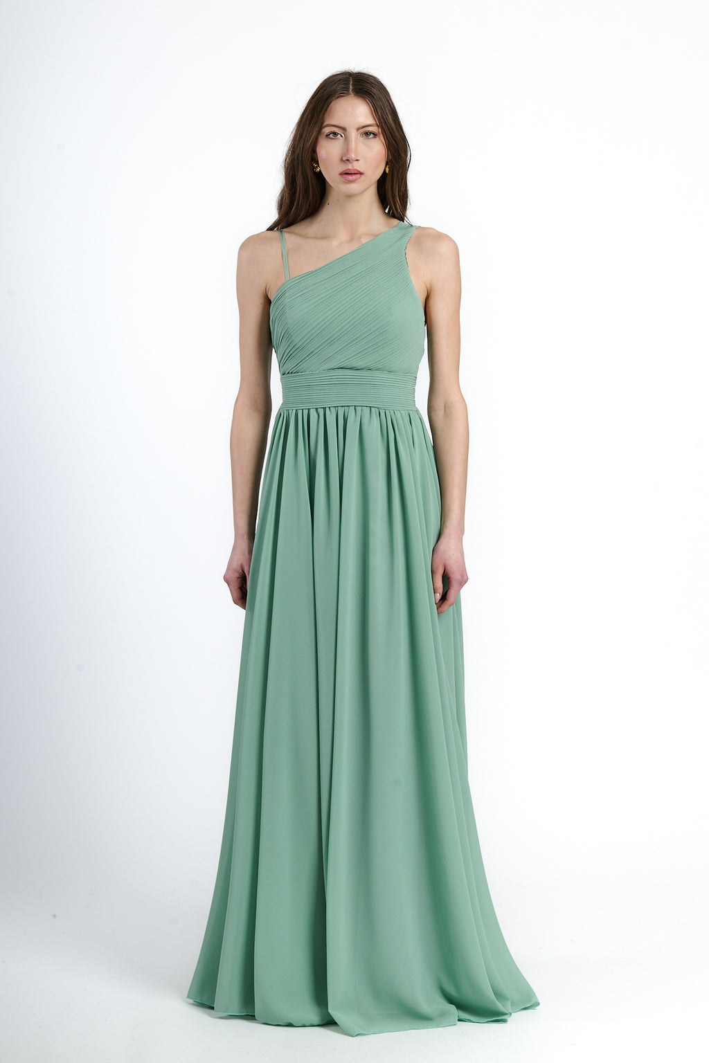 Abito lungo in tulle asimmetrico Luna（副本）