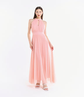 Abito lungo in tulle cut out Lucrezia