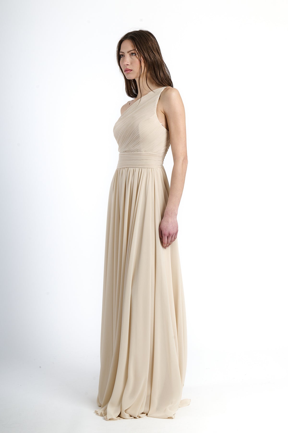 Abito lungo in tulle asimmetrico Luna（副本）