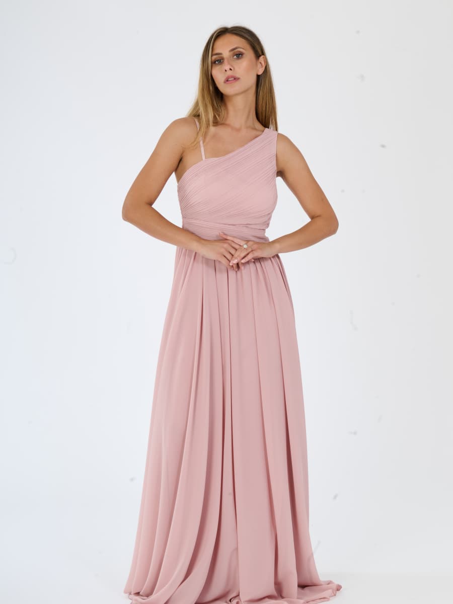 Abito lungo in tulle asimmetrico Luna（副本）