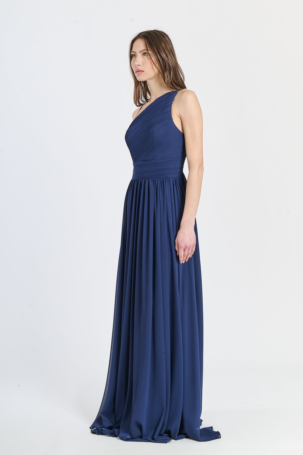 Abito lungo in tulle asimmetrico Luna（副本）