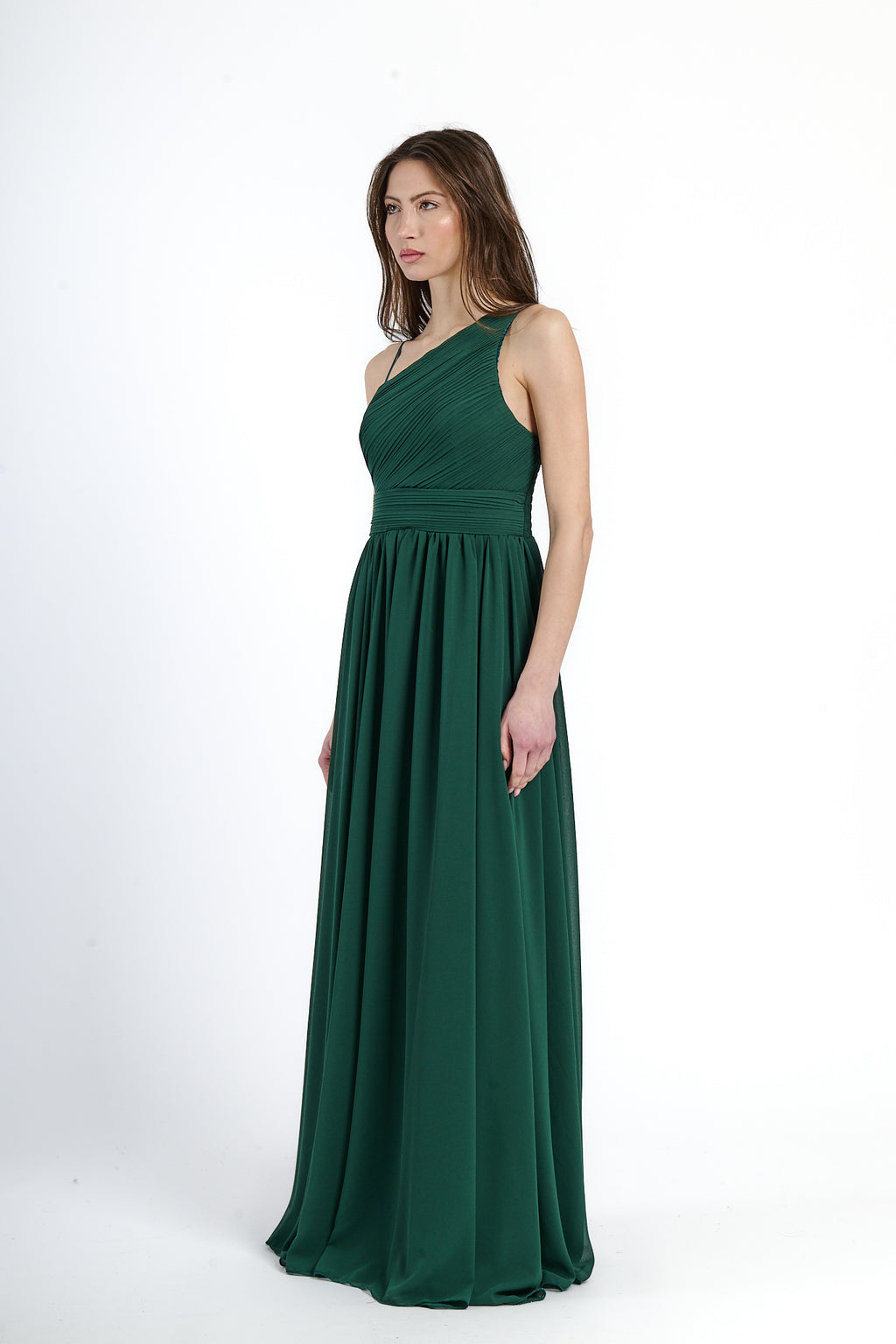 Abito lungo in tulle asimmetrico Luna（副本）