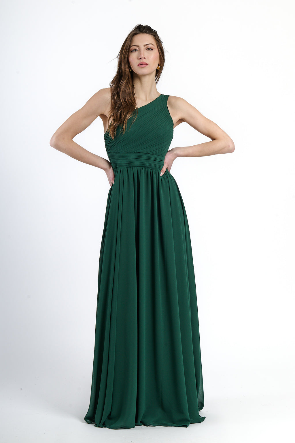 Abito lungo in tulle asimmetrico Luna（副本）
