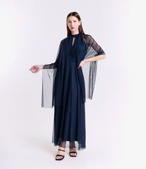 Abito lungo in tulle cut out Lucrezia