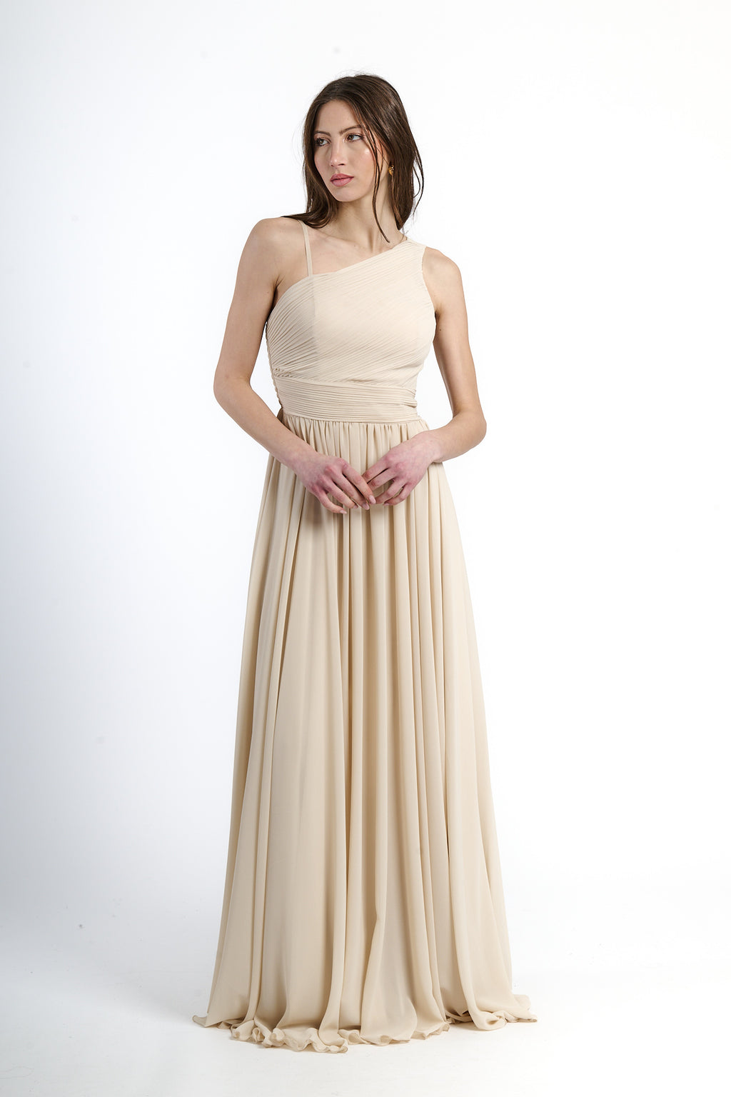 Abito lungo in tulle asimmetrico Luna（副本）