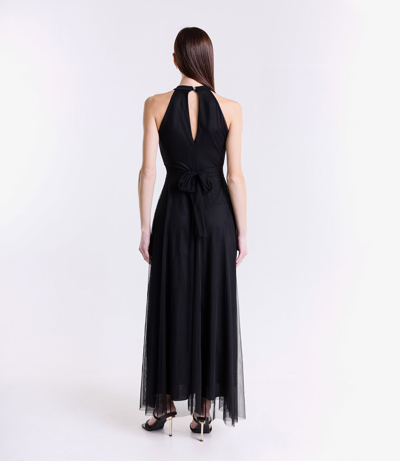 Abito lungo in tulle cut out Lucrezia