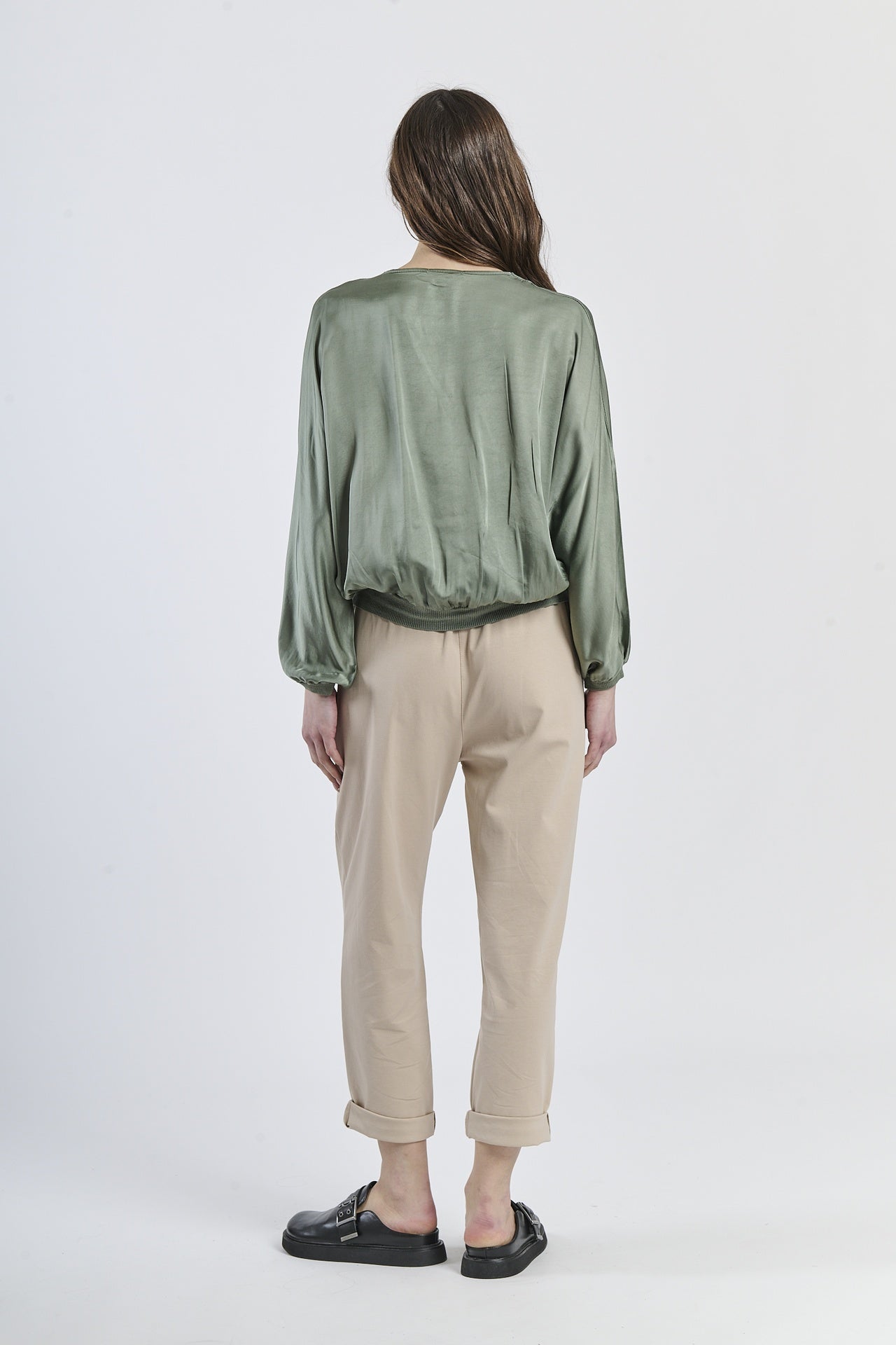 Cardigan militare avvolgente stile utility