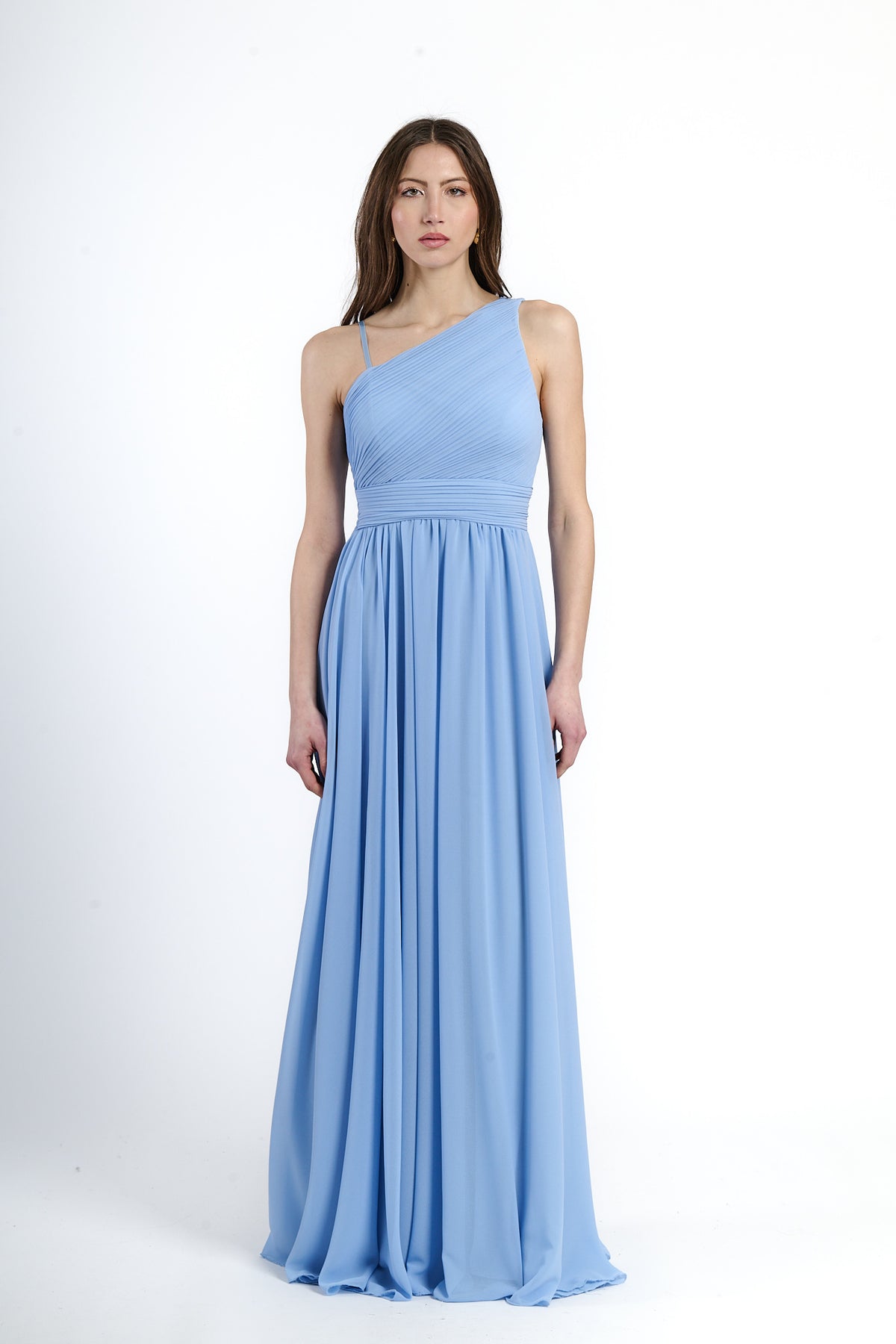 Abito lungo in tulle asimmetrico Luna（副本）