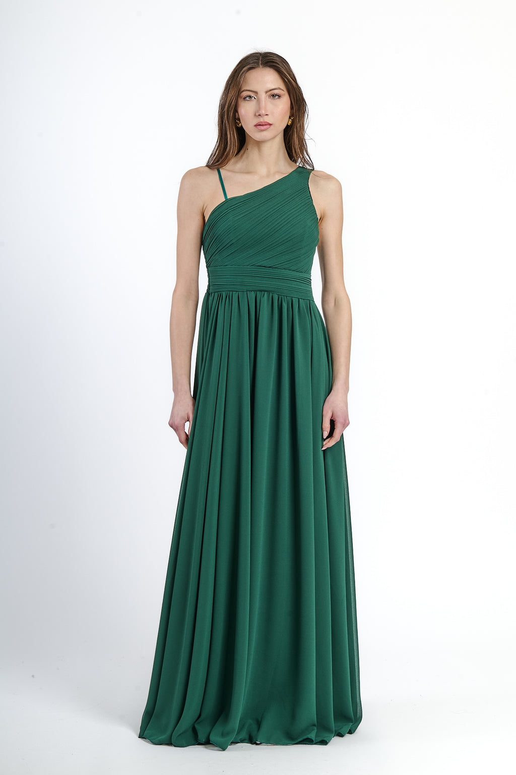 Abito lungo in tulle asimmetrico Luna（副本）