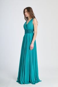 Abito formale verde acqua in tulle, perfetto per eventi estivi