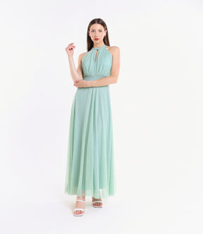 Abito lungo in tulle cut out Lucrezia