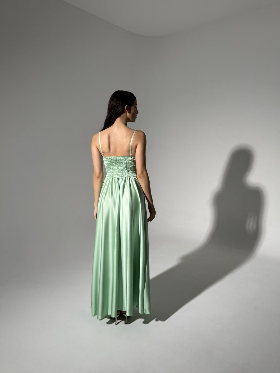 Maria elegant long dress with side slit