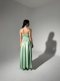 Maria elegant long dress with side slit