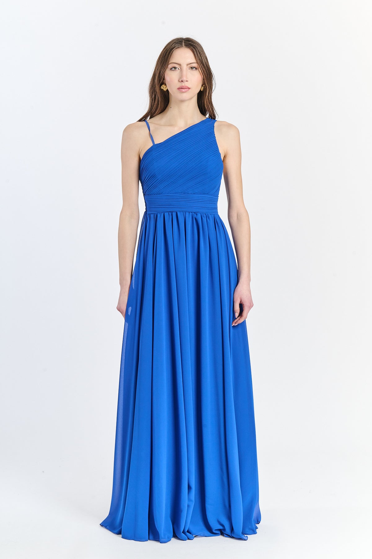 Abito lungo in tulle asimmetrico Luna（副本）