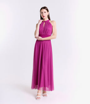 Abito lungo in tulle cut out Lucrezia