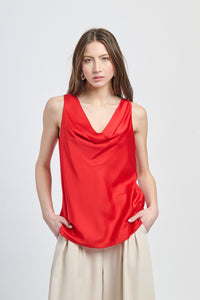 Canotta rossa audace senza spalline concollo rinnovato